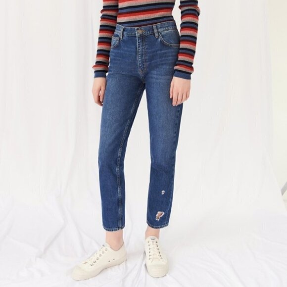 Anthropologie Denim - NEW Anthropologie M.i.H Mimi High Rise Ripped Slim Fit Boho Denim Jeans